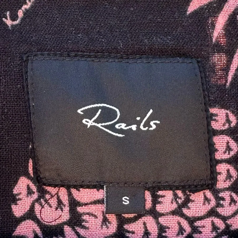 Rails Whitney Shirt Pineapple Pinya Print Linen Blend Sz S - Picture 9 of 16